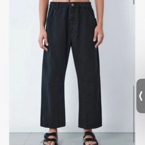 Roucha Diane jeans high rise wide leg relaxed cropped small 4 / 6